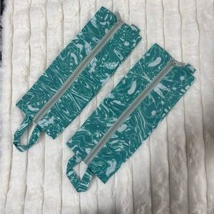 BAGGU x TEND Zipper Pouch Green White Abstract New with Tags Buy 1 Get 1 Free